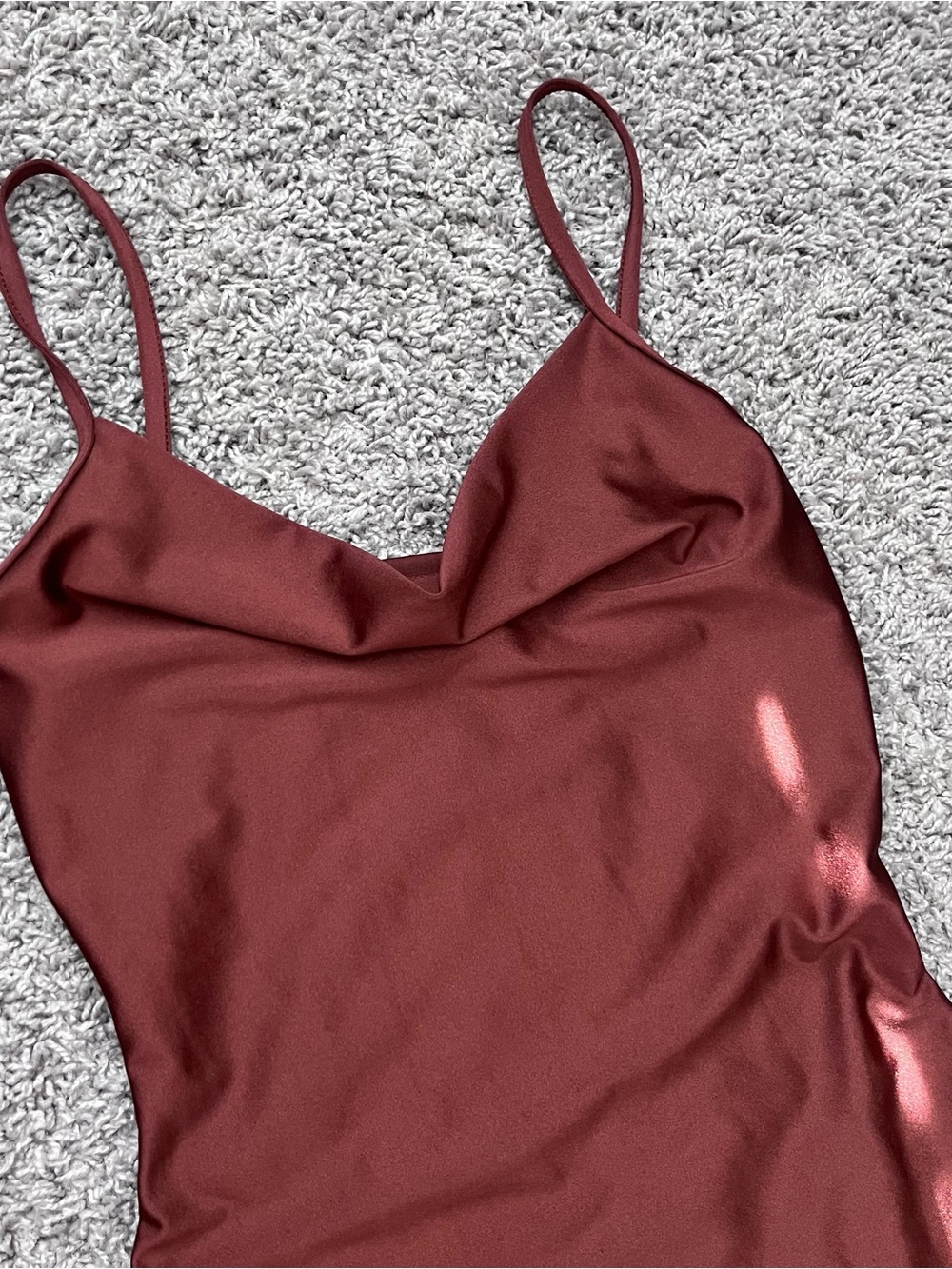 Satin Cowl Neck Dress